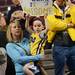 Michigan fan Ty Langenderfer, 5, of Brighton, shows off his support for sophomore Trey Burke as he and his mother Jill watch the team take the court during practice at the Palace on Tuesday, March 20, 2013 in Auburn Hills.  Melanie Maxwell I AnnArbor.com